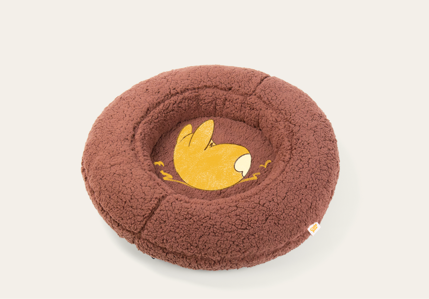 Shorty Cuddler Dog Bed - Mocha Brown