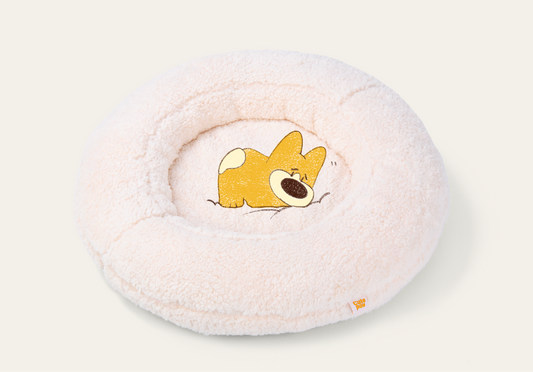 Shorty Cuddler Dog Bed - Cloud White