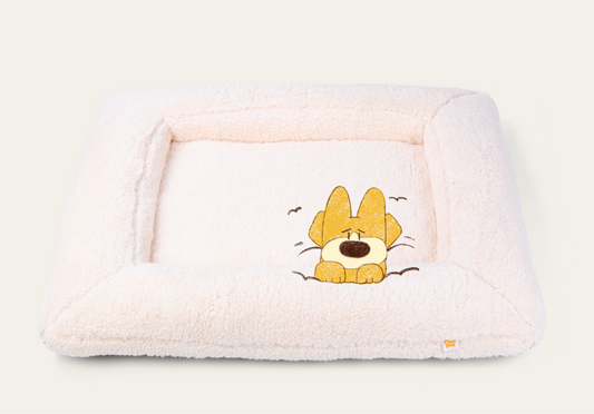 Shorty Orthopaedic Square Dog Bed - Cloud White
