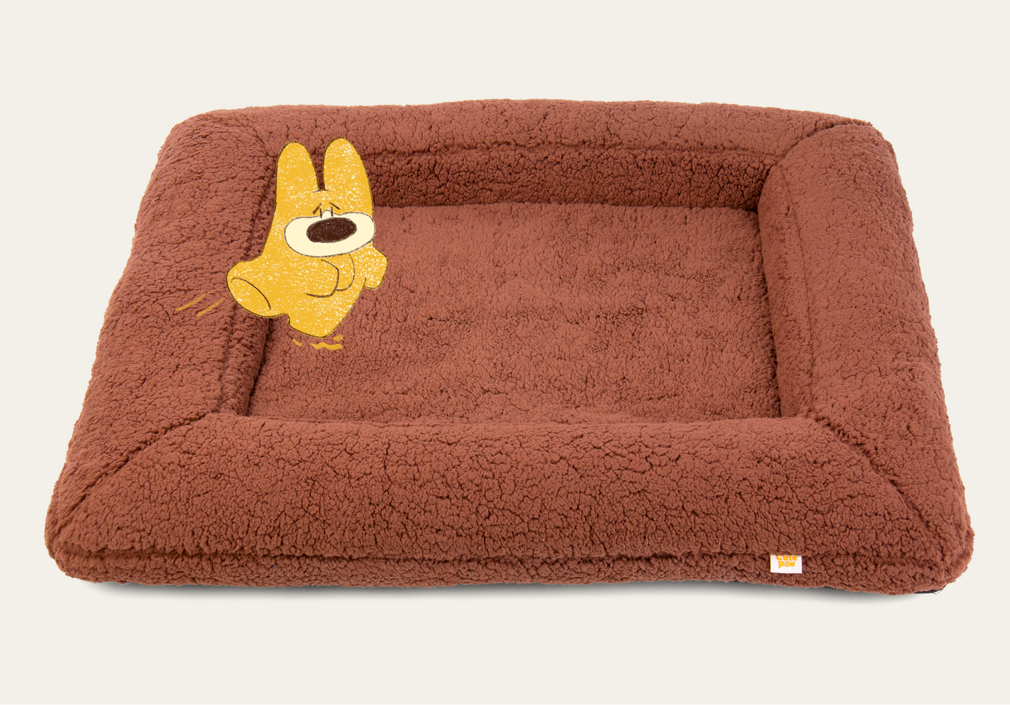 Shorty Orthopaedic Square Dog Bed - Mocha Brown