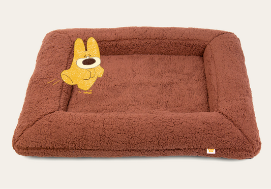 Shorty Orthopaedic Square Dog Bed - Mocha Brown