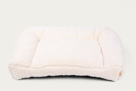 Shorty Open Bolster Dog Bed - Cloud White