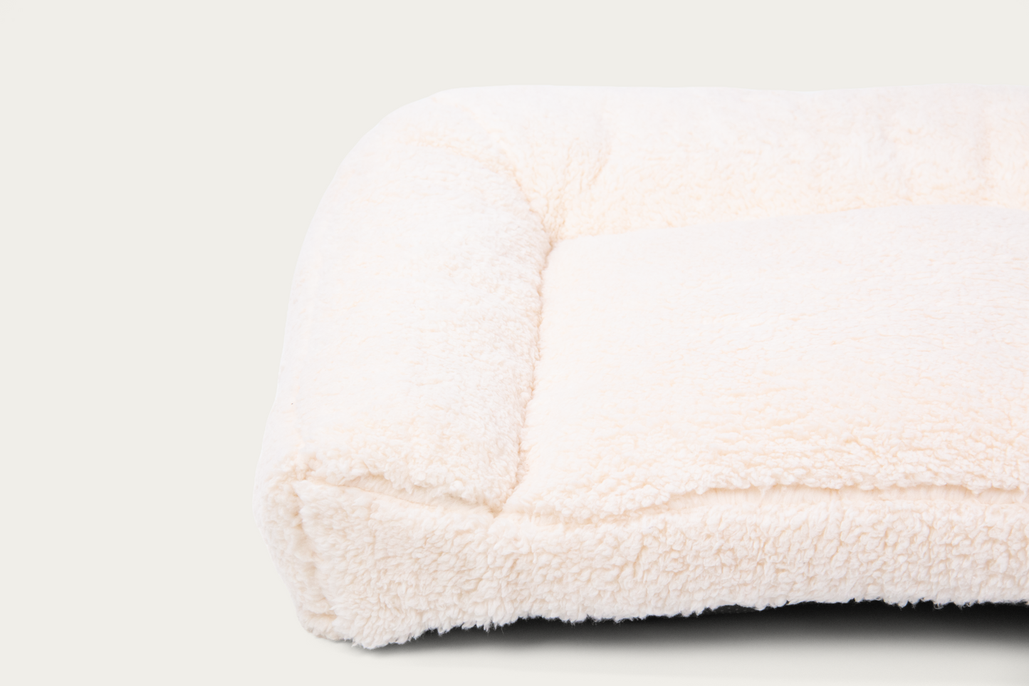 Shorty Open Bolster Dog Bed - Cloud White