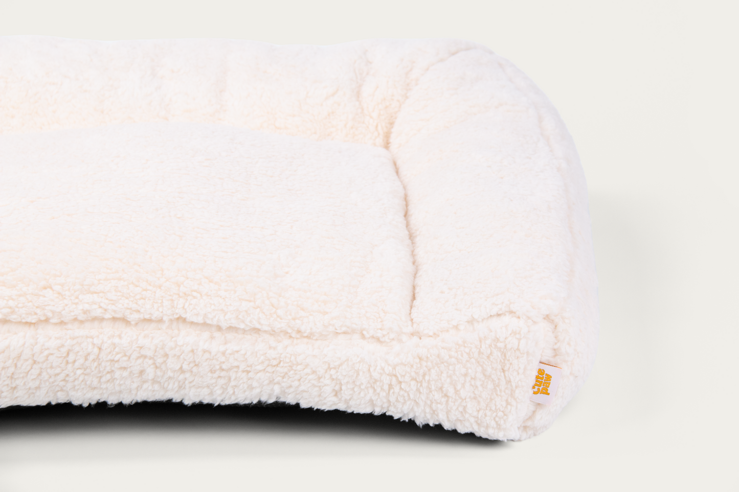 Shorty Open Bolster Dog Bed - Cloud White