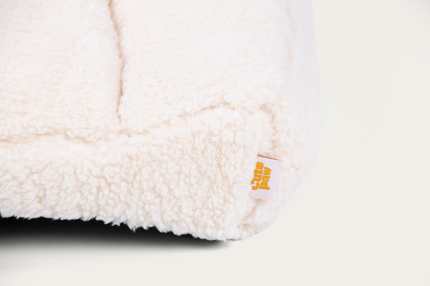 Shorty Open Bolster Dog Bed - Cloud White