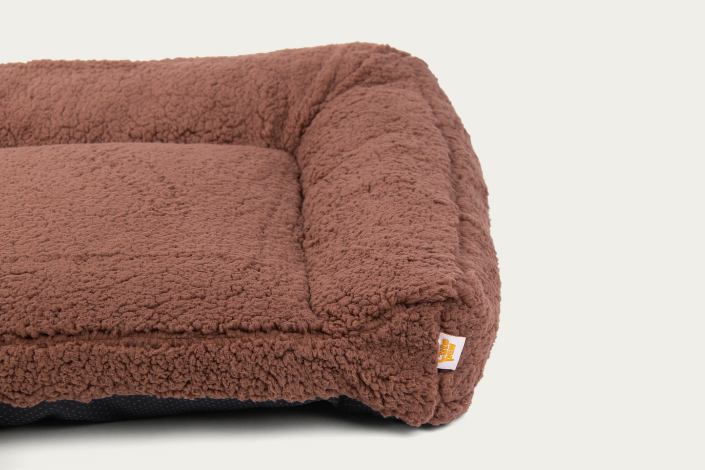 Shorty Open Bolster Dog Bed - Mocha Brown