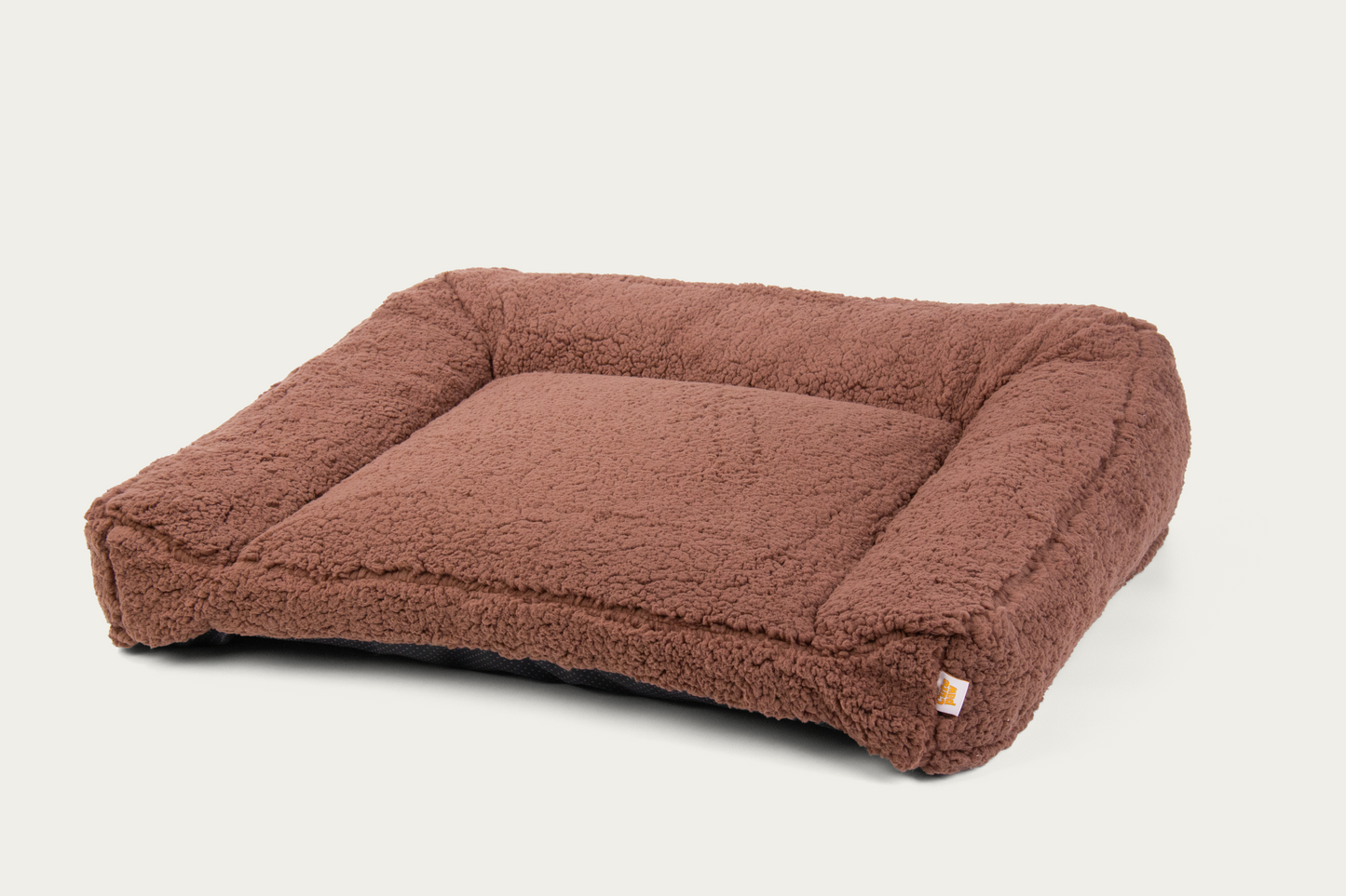 Shorty Open Bolster Dog Bed - Mocha Brown