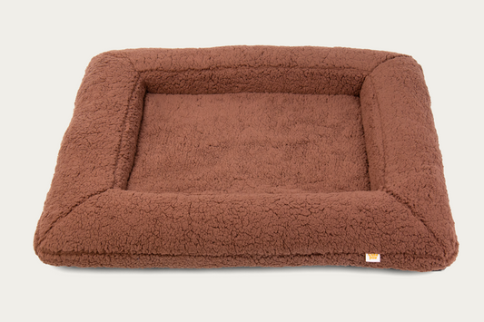 Shorty Orthopaedic Square Dog Bed - Mocha Brown
